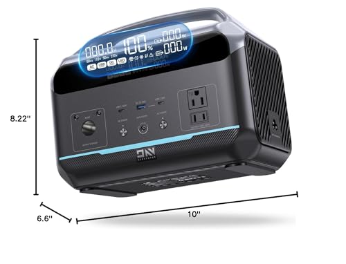 DaranEner Portable Power Station 600W with Solar Panel 80W, 288Wh LiFePO4 Battery Backup w/2 AC Outlets, 1.7H Fast Charging Solar Generator for Camping, RV Travel, Home Emergencies