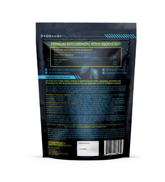 Mycorrhizal Fungi for Soil, Root Stimulator for Plants, Ultra Concentrated Mycorrhizae for Plants Strong Roots & Living Soil, Trifecta Myco Supreme Plant Root Stimulator for Tree, Rose and Flower Care