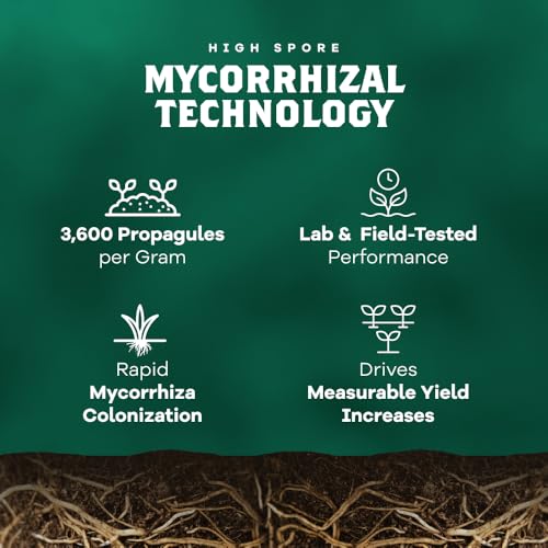 DYNOMYCO Spark WP Mycorrhizal Fungi, 4oz Wettable Powder – 3-In-1 Root Enhancer Amplifies Nutrient Uptake & Yield – Treats 25 Plants, Indoor/Outdoor Bio-Stimulant – Dissolves Fast in Seed Starter Soil