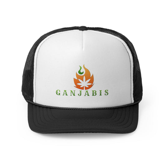 Ganjabis Orange Flame Trucker Cap
