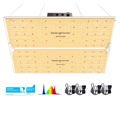 Spider Farmer SF4000, Samsung LM301H EVO Led Grow Light, Full Spectrum Plant Lights, 450W Dimmable & High Efficiency & Deeper Penetration Commercial Lamps for Seedling Veg & Bloom in 4x4 Grow Tent