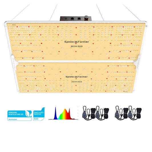 Spider Farmer SF4000, Samsung LM301H EVO Led Grow Light, Full Spectrum Plant Lights, 450W Dimmable & High Efficiency & Deeper Penetration Commercial Lamps for Seedling Veg & Bloom in 4x4 Grow Tent