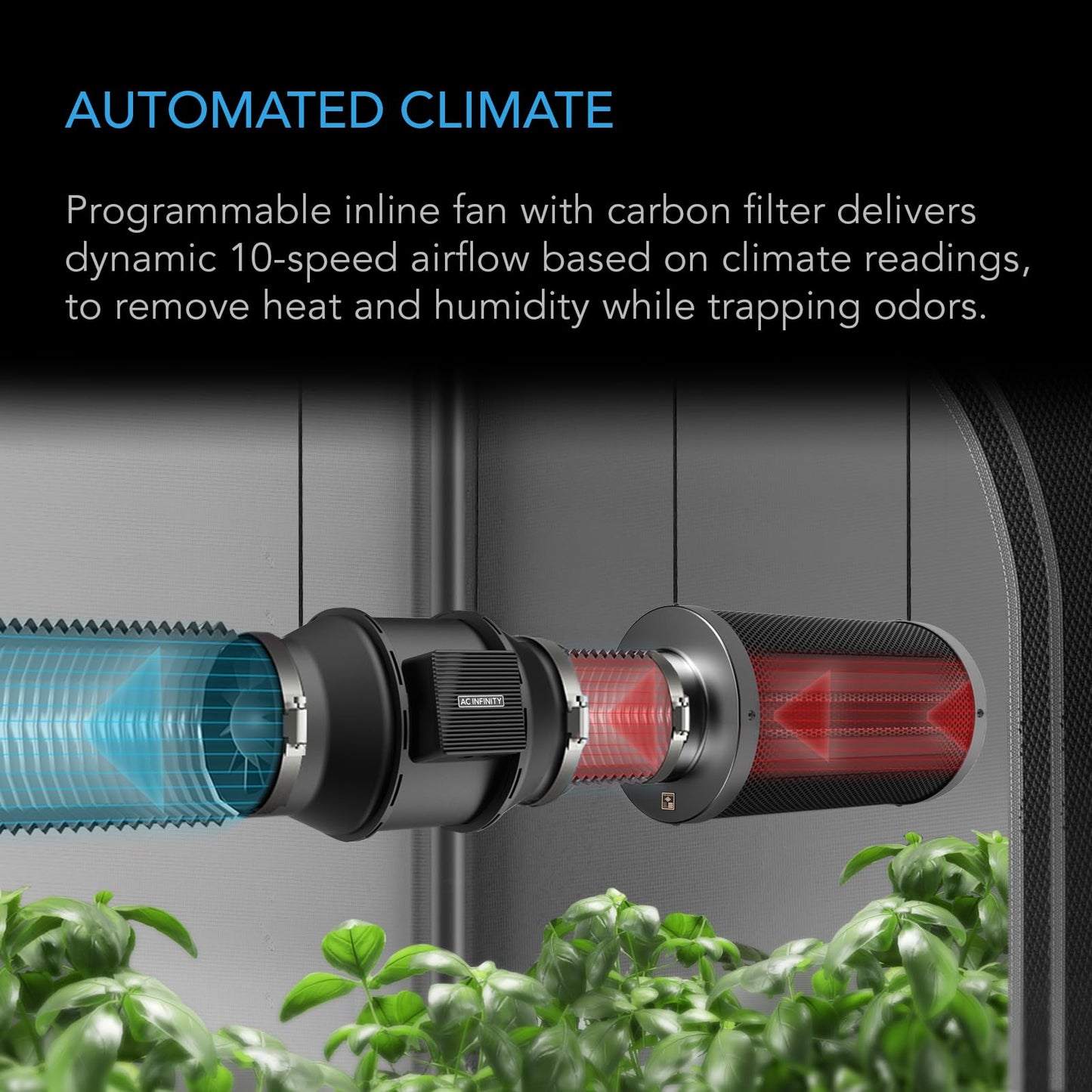 AC Infinity Advance Grow System 2x2, 1-Plant Kit, WiFi-Integrated Grow Tent Kit, Automate Ventilation, Circulation, Schedule Full Spectrum Samsung LM301H LED Grow Light, 2000D Mylar Tent
