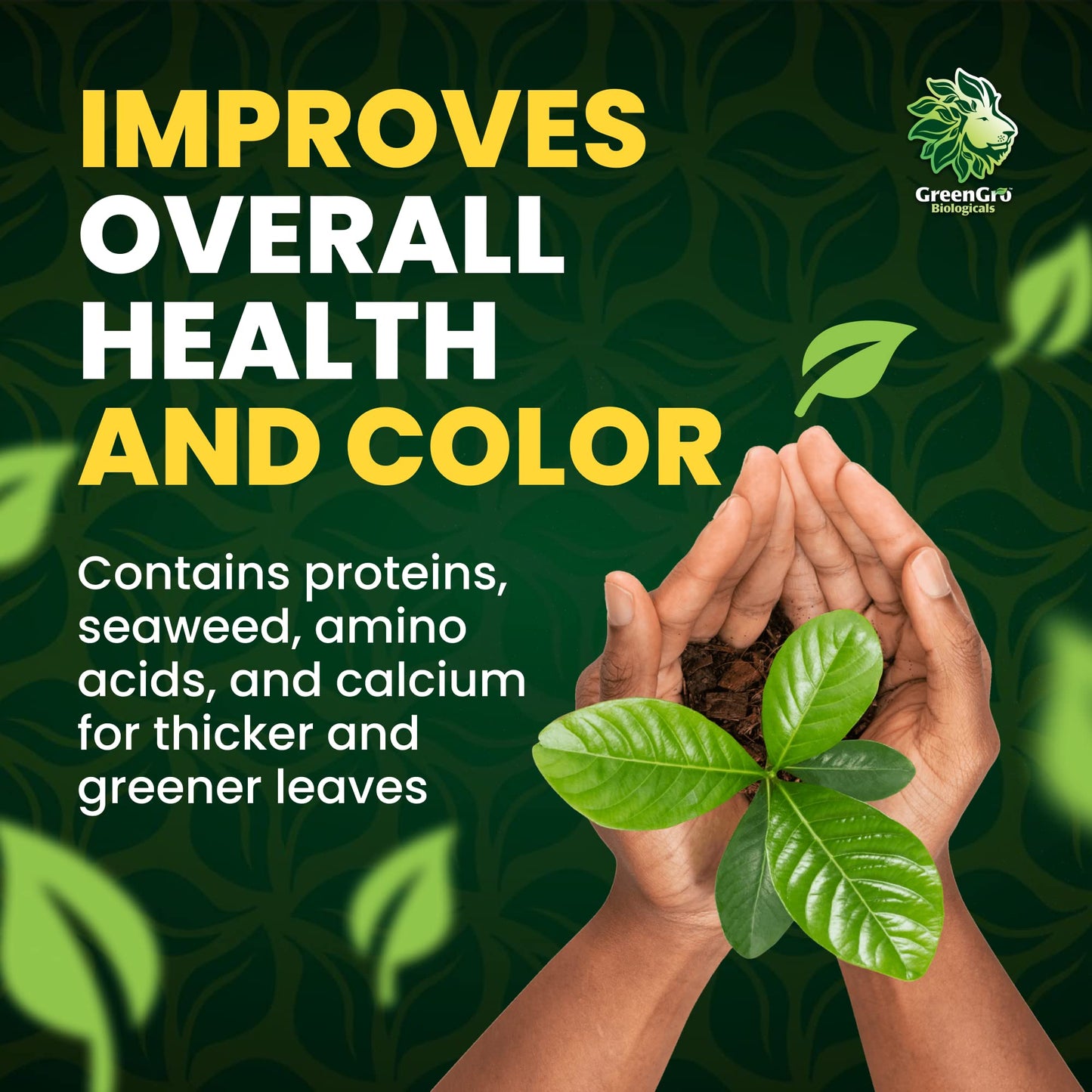 GreenGro Green Aminos, Rooting Stimulator Blend with Amino Acids and Nutrients for Potting Mix, Soils, Cuttings, and Hydroponic Gardens, Organic Plant Food for Indoor and Outdoor Plants