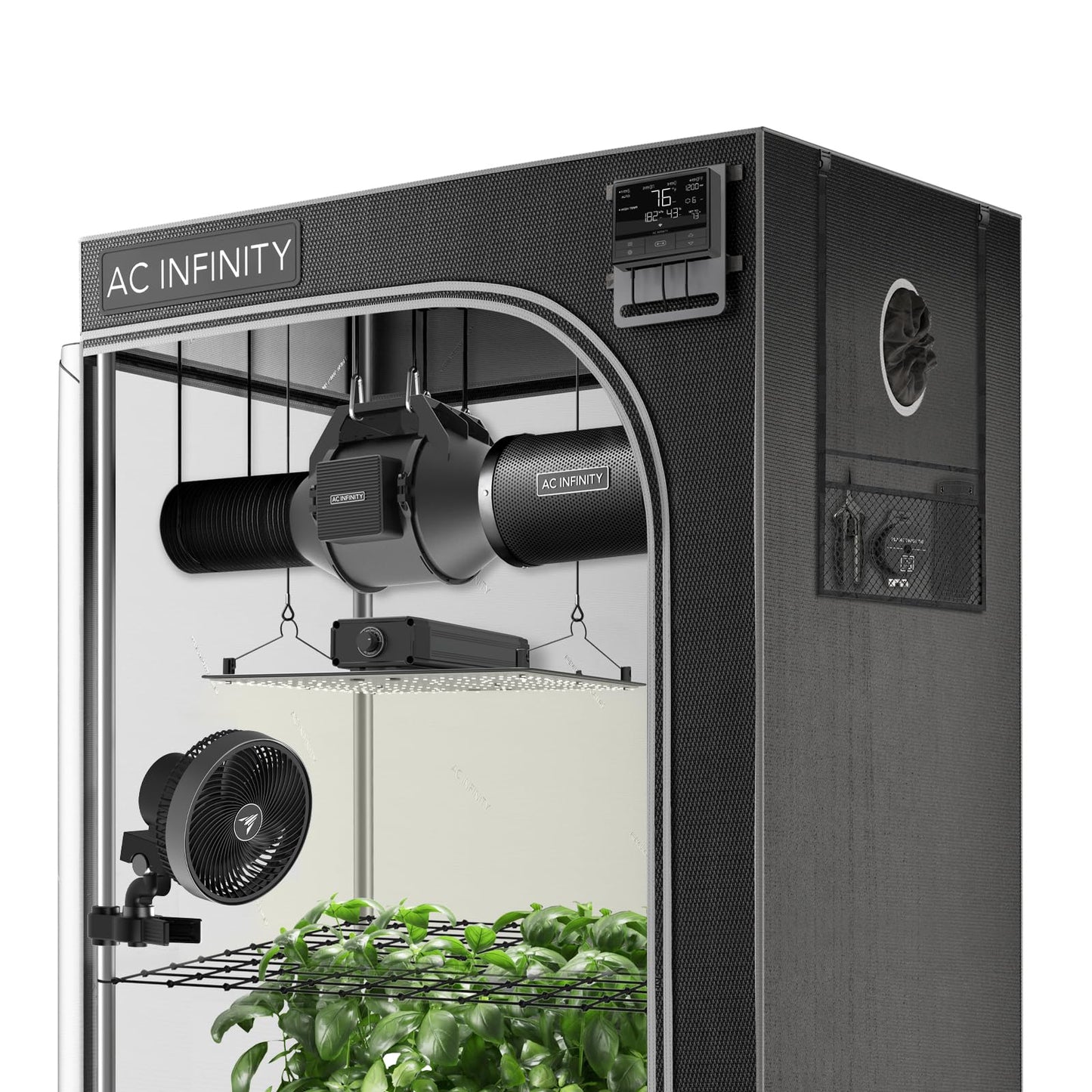 AC Infinity Advance Grow System 2x2, 1-Plant Kit, WiFi-Integrated Grow Tent Kit, Automate Ventilation, Circulation, Schedule Full Spectrum Samsung LM301H LED Grow Light, 2000D Mylar Tent